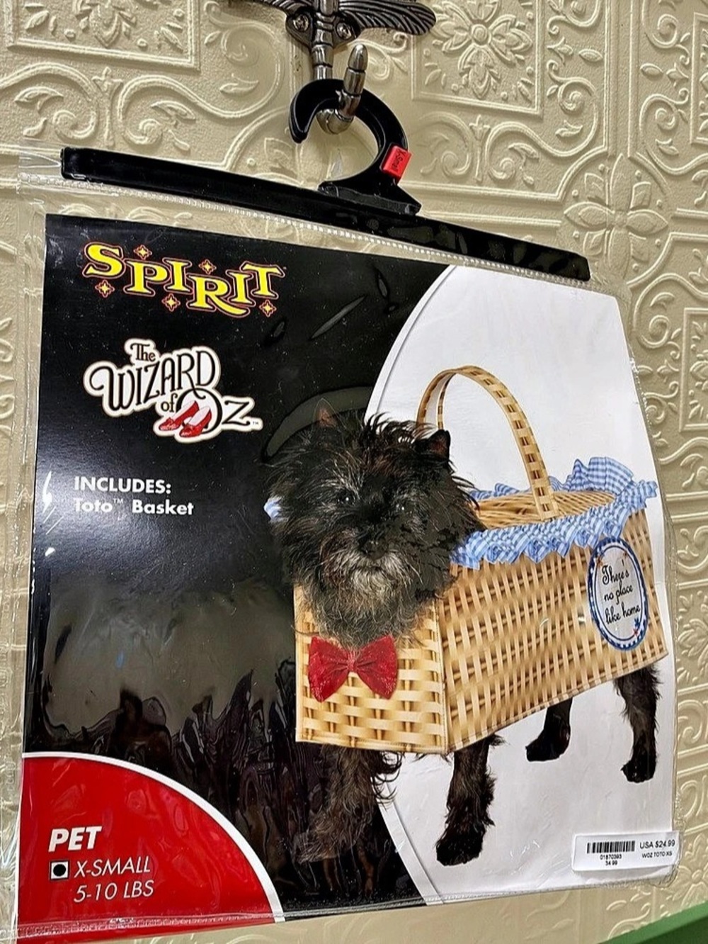 Spirit Halloween The Wizard of Oz Toto Basket Pet Costume X-Small